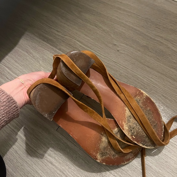 Steve Madden - Brown Suede Wrap Heeled Sandal - Size 8 - Picture 6 of 6